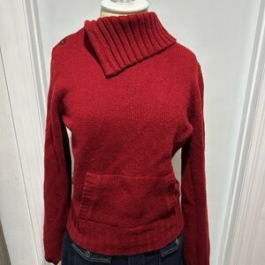 J. Crew Vintage Red Cowl Neck Sweater Women’s M